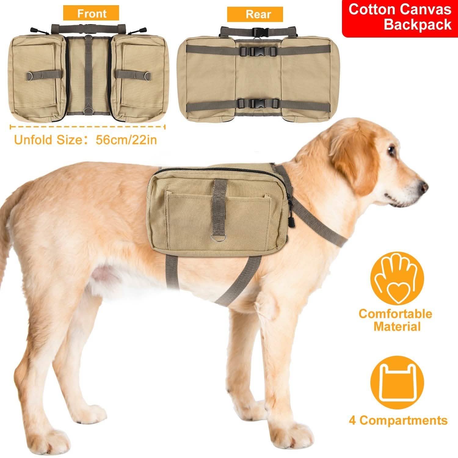 Pet Dog Backpack Hound Hiking Camping Saddle Bag DailySale