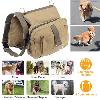 Pet Dog Backpack Hound Hiking Camping Saddle Bag DailySale