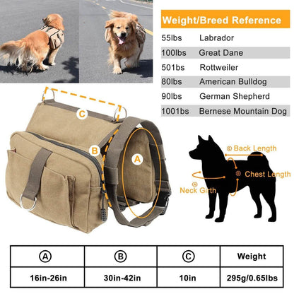 Pet Dog Backpack Hound Hiking Camping Saddle Bag DailySale