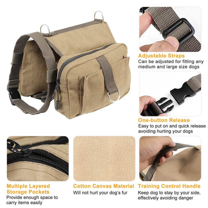 Pet Dog Backpack Hound Hiking Camping Saddle Bag DailySale