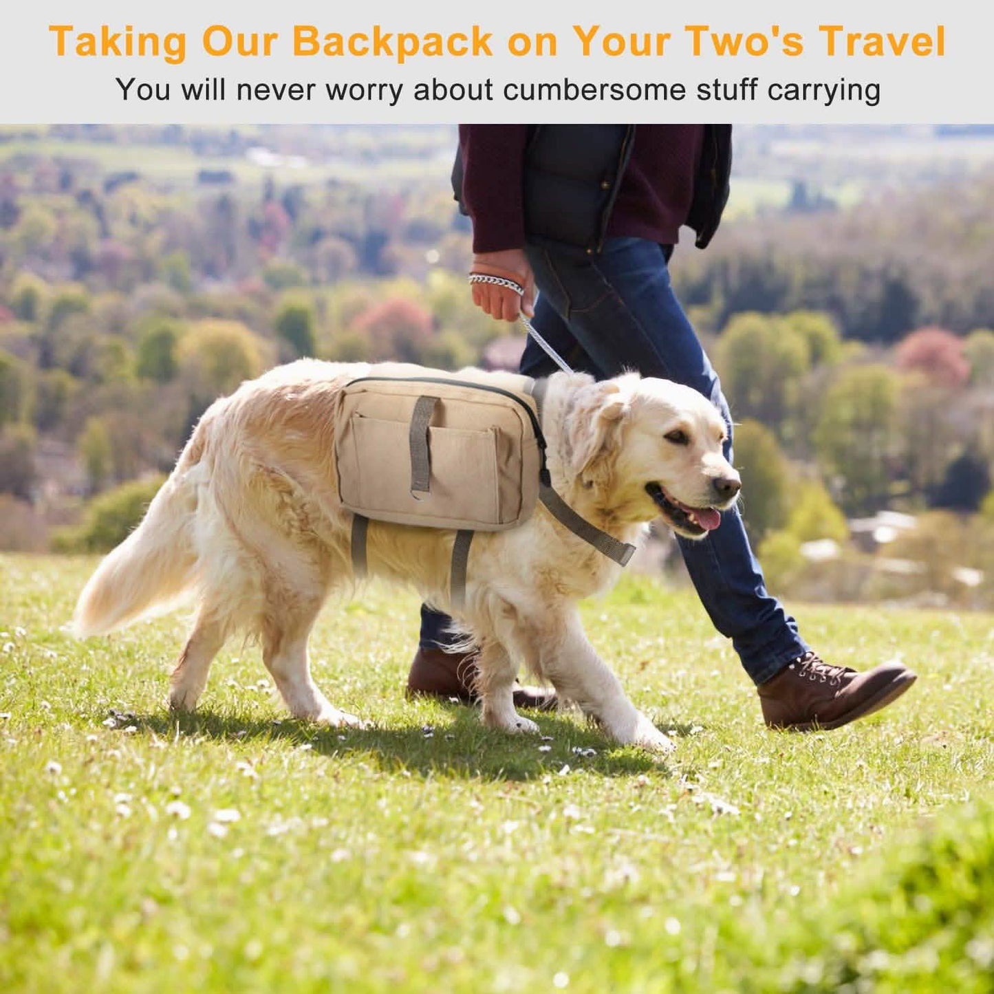 Pet Dog Backpack Hound Hiking Camping Saddle Bag DailySale