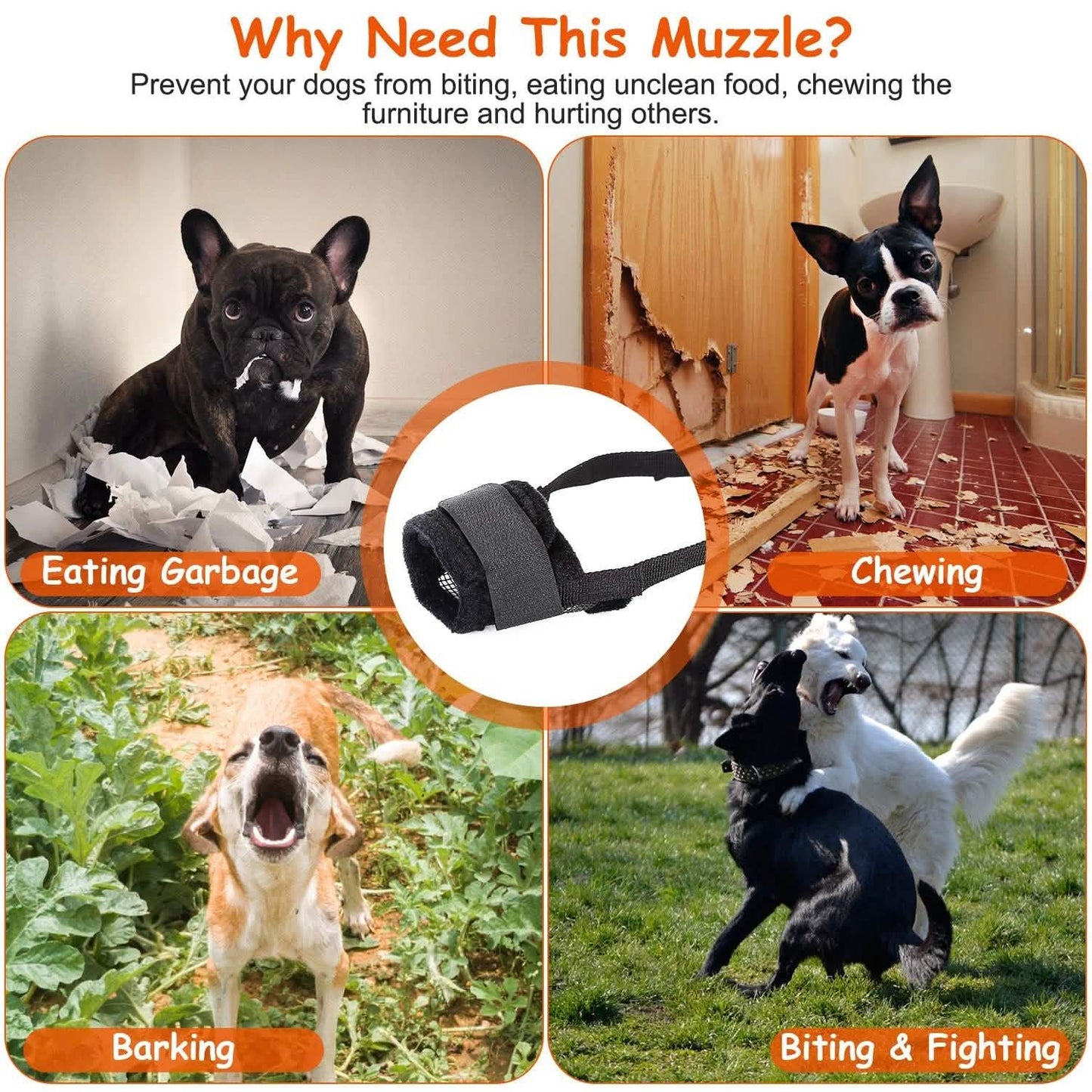 Pet Dog Muzzle Mask Adjustable Dog Mouth Cover DailySale