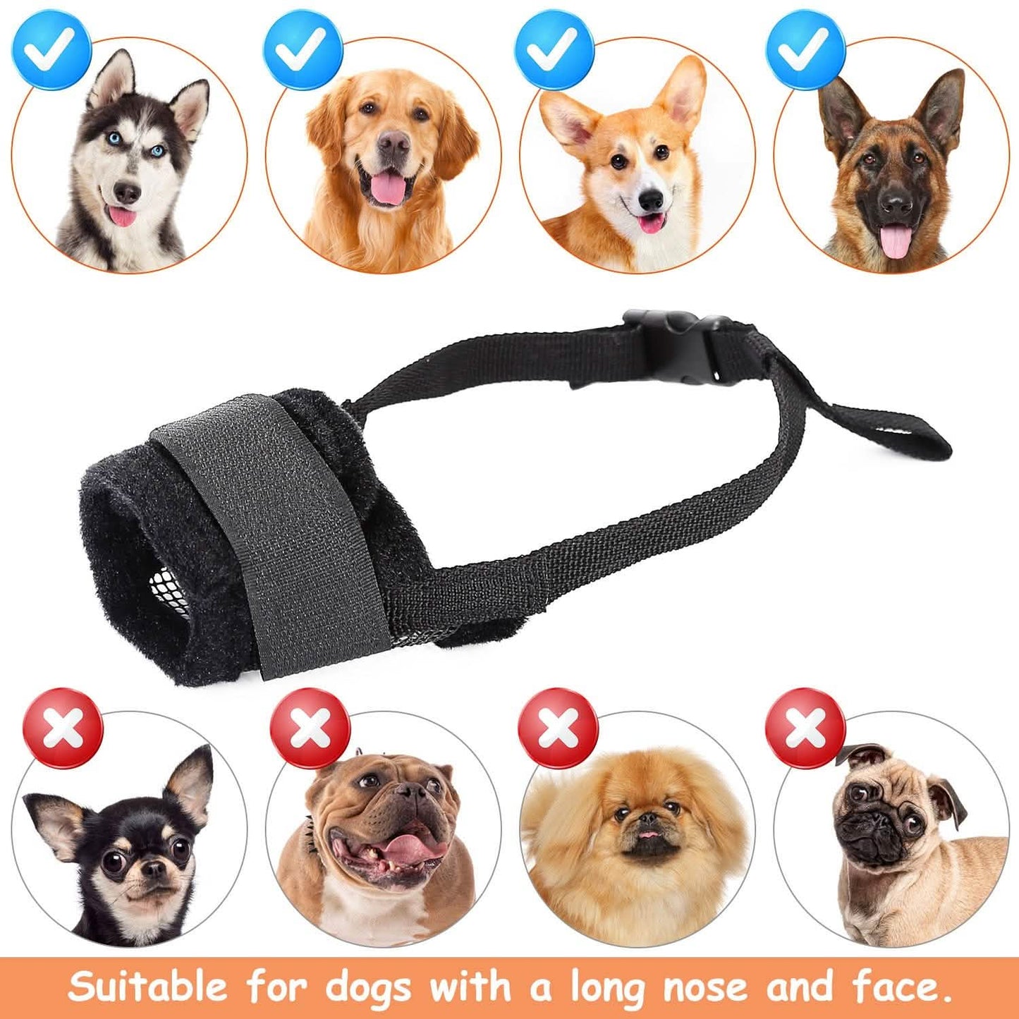 Pet Dog Muzzle Mask Adjustable Dog Mouth Cover DailySale