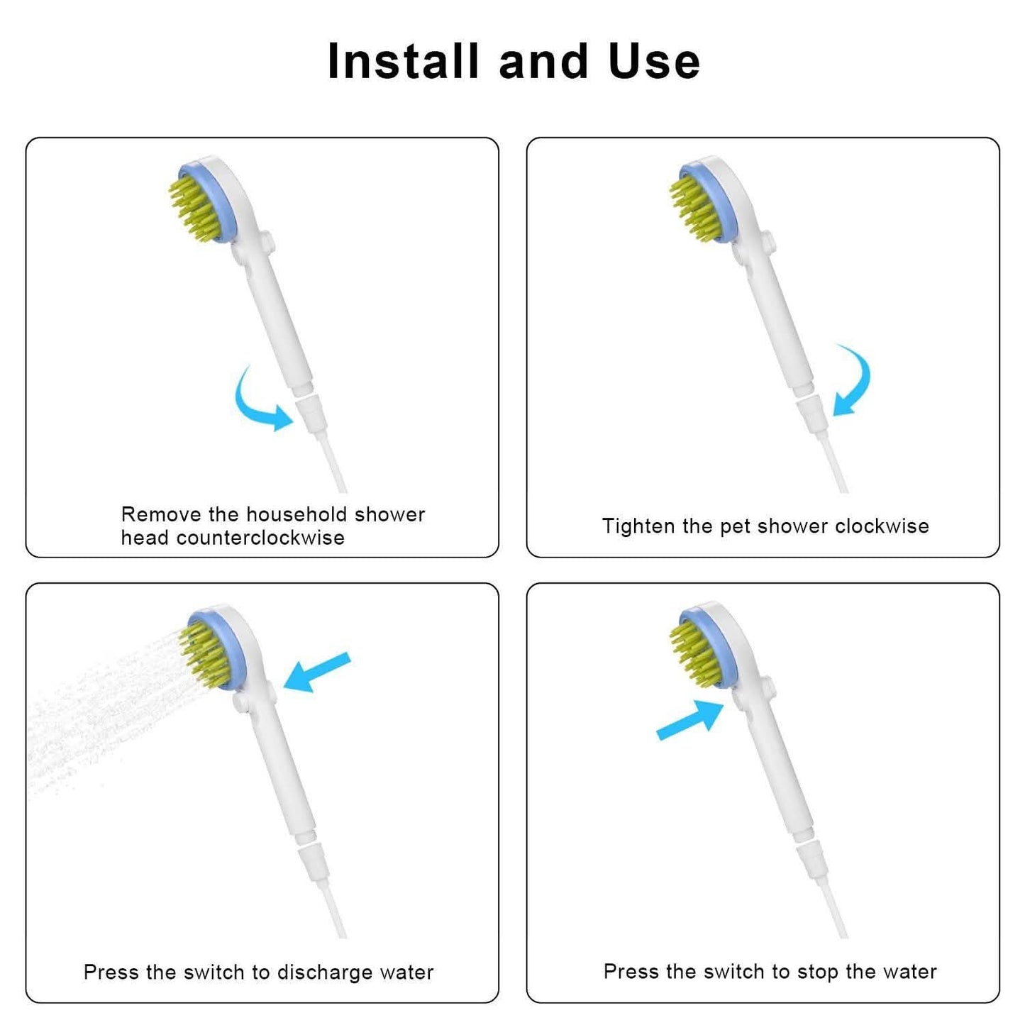Pet Massage Shower Sprayer with Towel DailySale