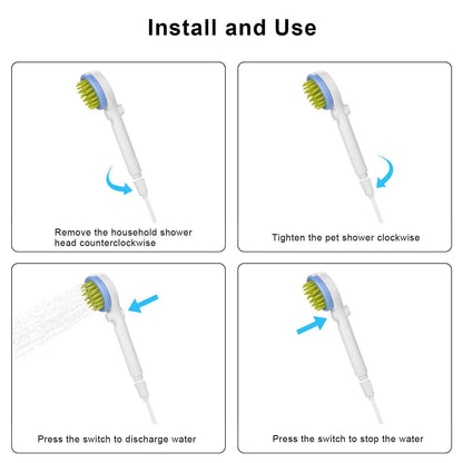 Pet Massage Shower Sprayer with Towel DailySale