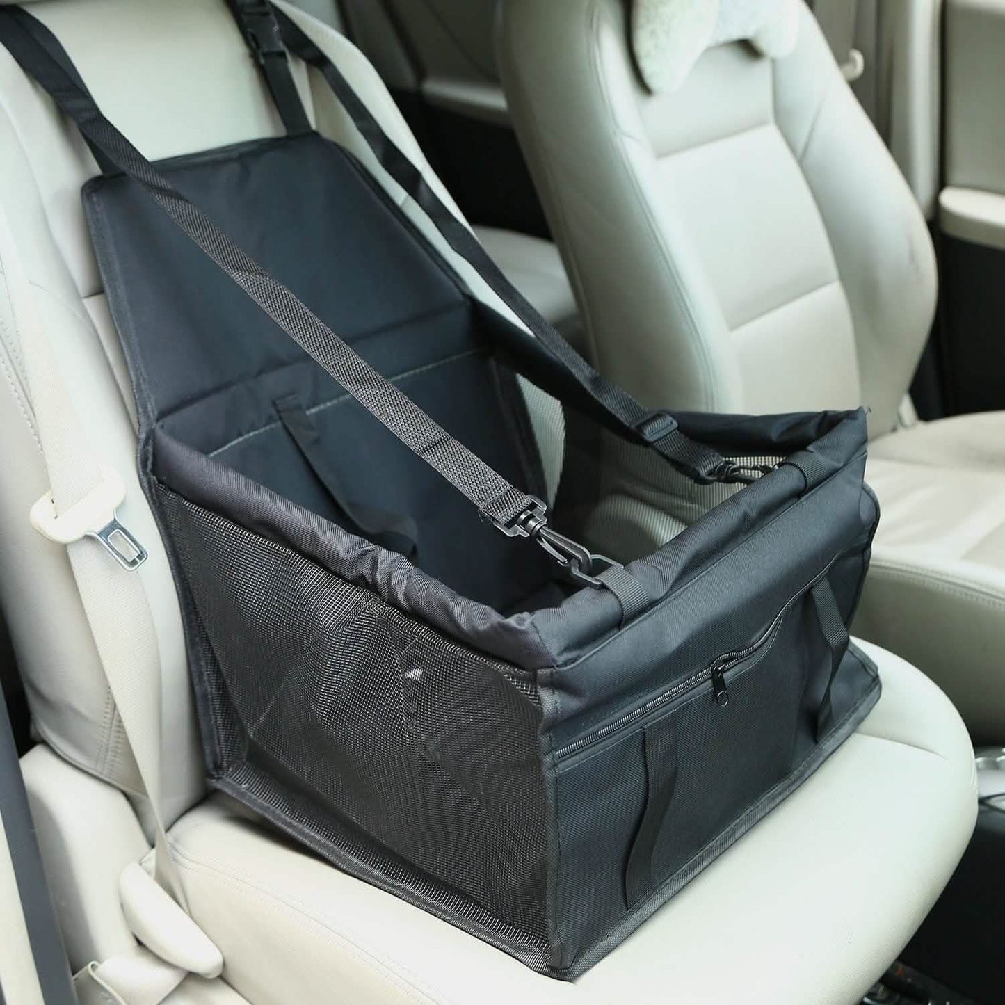 Pet Travel Carrier with Clip-On Safety Leash Zipper Storage Pocket for Pets up to 20lbs DailySale