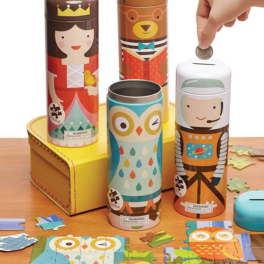 Petit Collage Tin Canister Jigsaw Floor Puzzle DailySale