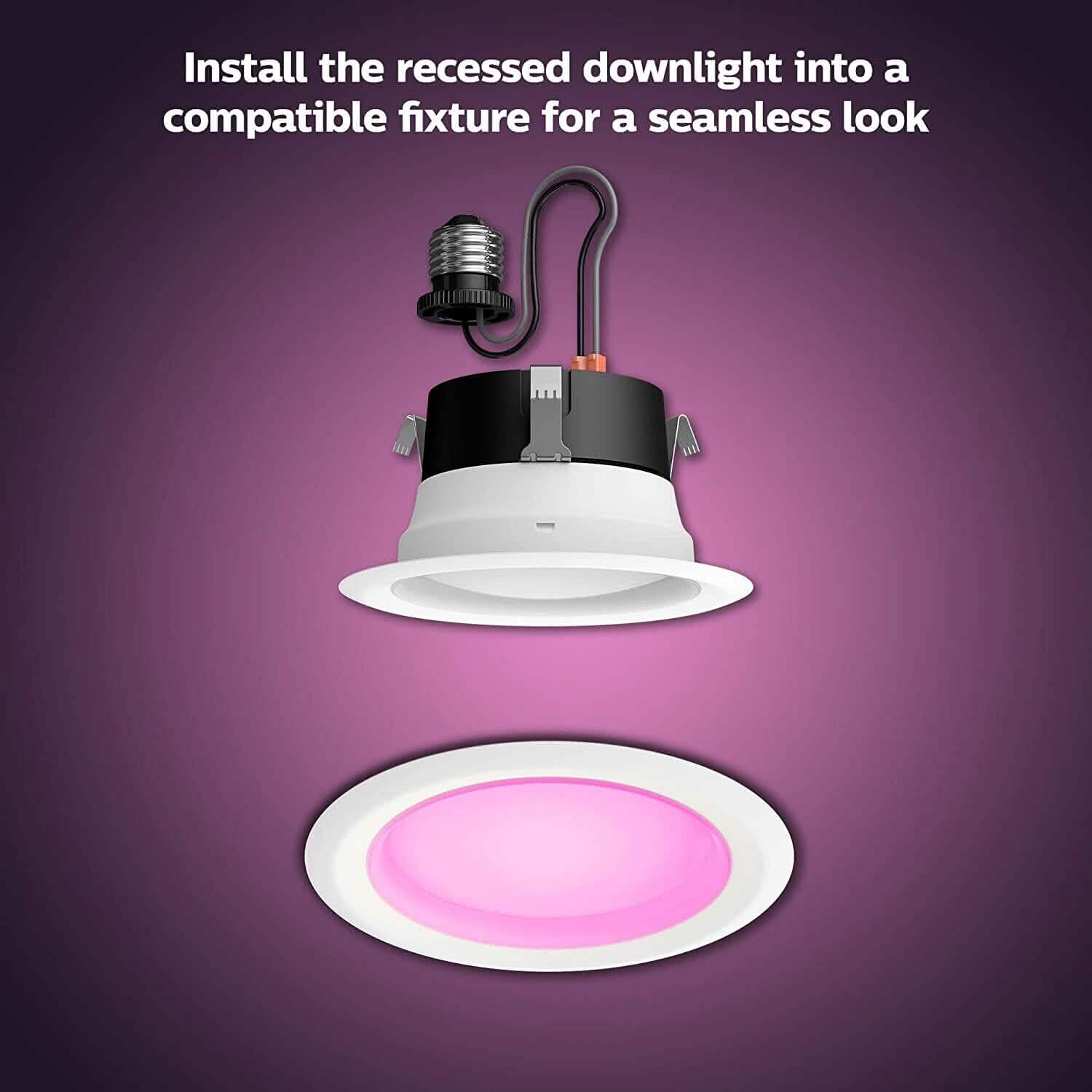 Philips Hue White and Color Ambiance Extra Bright High Lumen Dimmable 4" LED DailySale