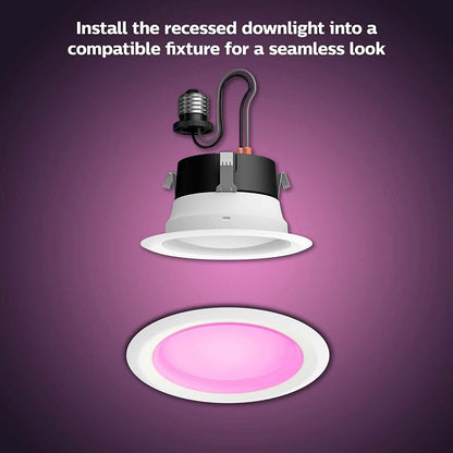 Philips Hue White and Color Ambiance Extra Bright High Lumen Dimmable 4" LED DailySale