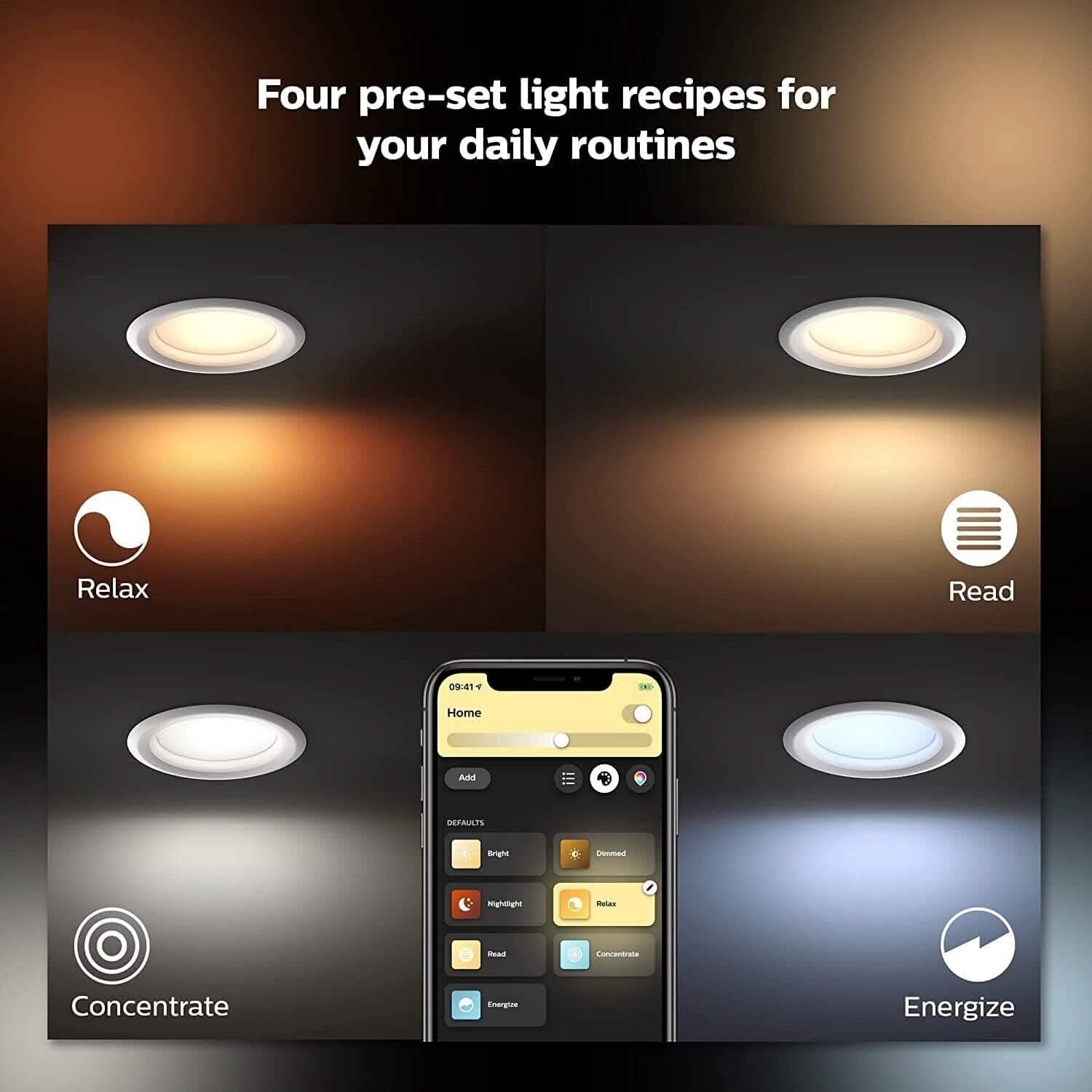 Philips Hue White and Color Ambiance Extra Bright High Lumen Dimmable 4" LED DailySale