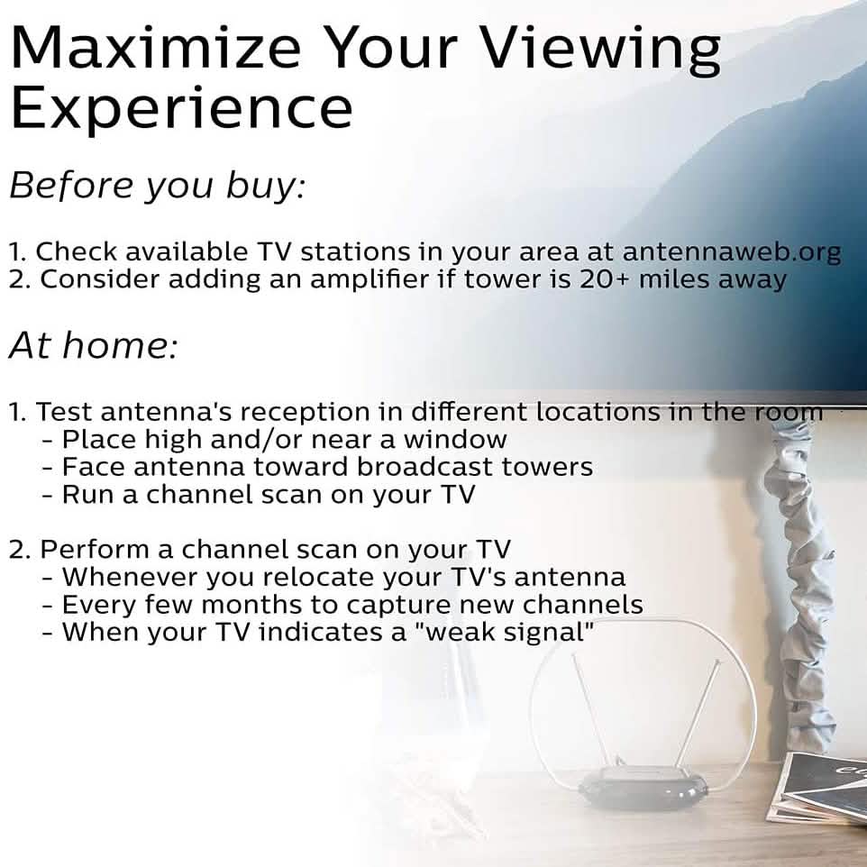 Philips Rabbit Ears Indoor TV Antenna DailySale