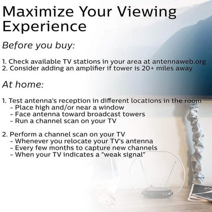 Philips Rabbit Ears Indoor TV Antenna DailySale