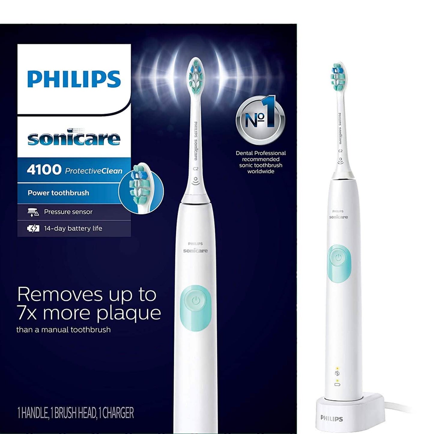 Philips Sonicare - ProtectiveClean 4100 Rechargeable Toothbrush - White DailySale