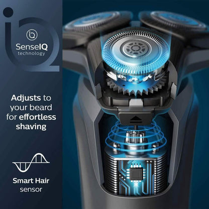 Philips Wet & Dry Shaver 5000 with SkinIQ Tech + Shave Heads, Charging & Cleaning Base (Refurbished) DailySale