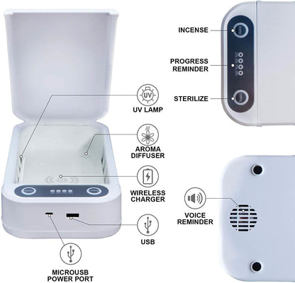 Phone Sanitizer Uv Portable Smart Phone Sterilizer UV-C DailySale