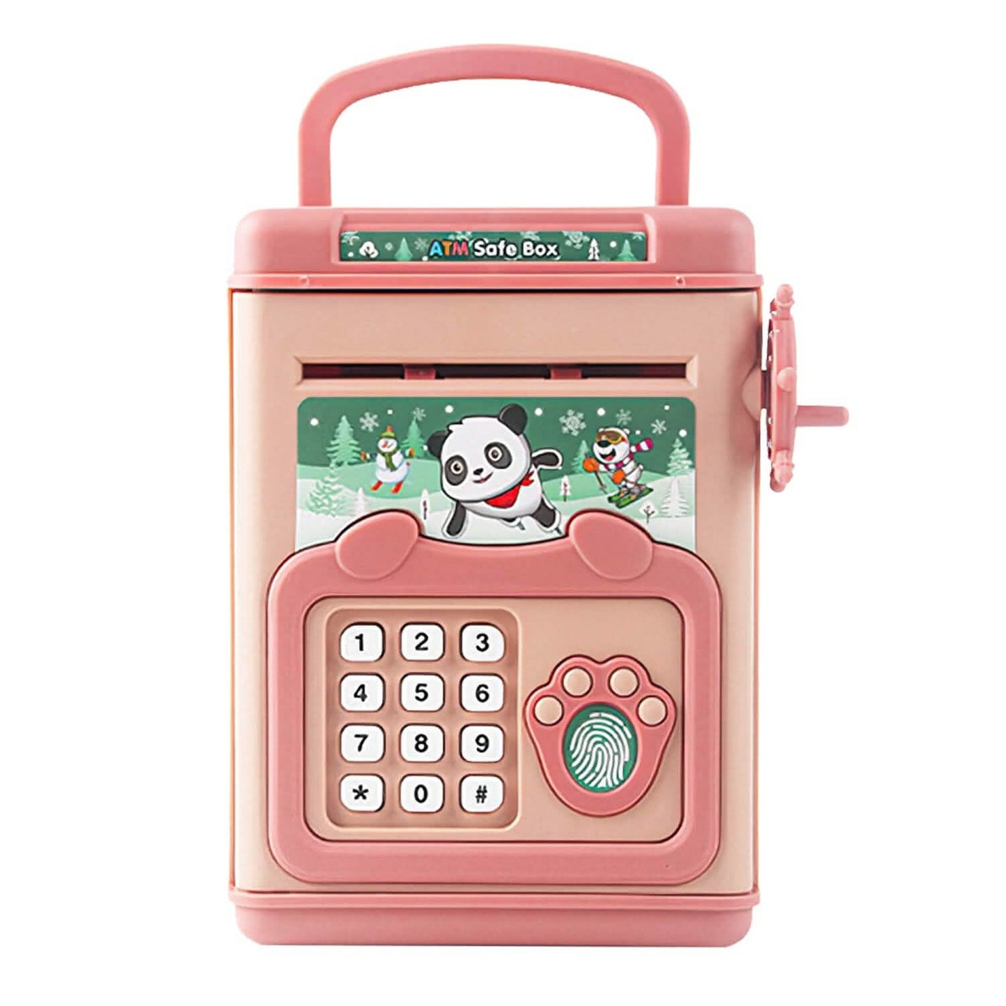 Piggy Bank Toy Cash Coin Money Saving Box with Password, Fingerprint Voice Prompt for 3+ Years Gold DailySale