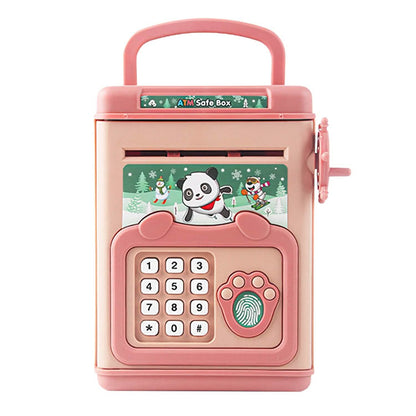 Piggy Bank Toy Cash Coin Money Saving Box with Password, Fingerprint Voice Prompt for 3+ Years Gold DailySale
