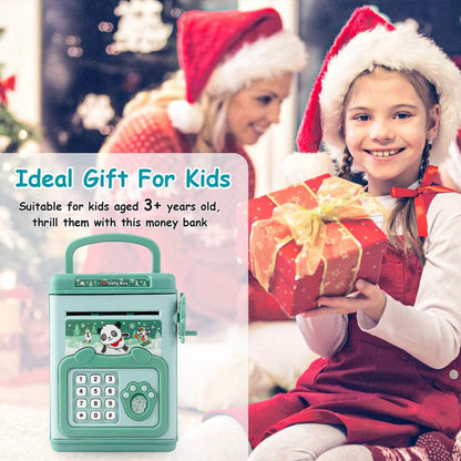 Piggy Bank Toy Cash Coin Money Saving Box with Password, Fingerprint Voice Prompt for 3+ Years Gold DailySale