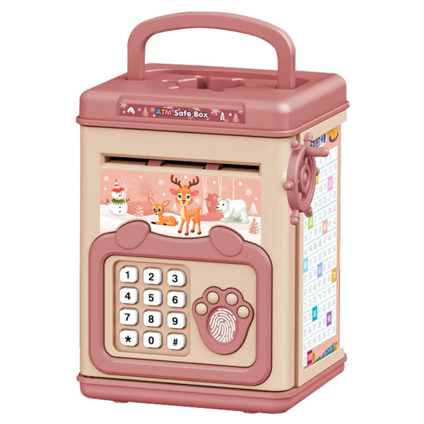 Piggy Bank Toy Cash Coin Money Saving Box with Password, Fingerprint Voice Prompt for 3+ Years Gold DailySale
