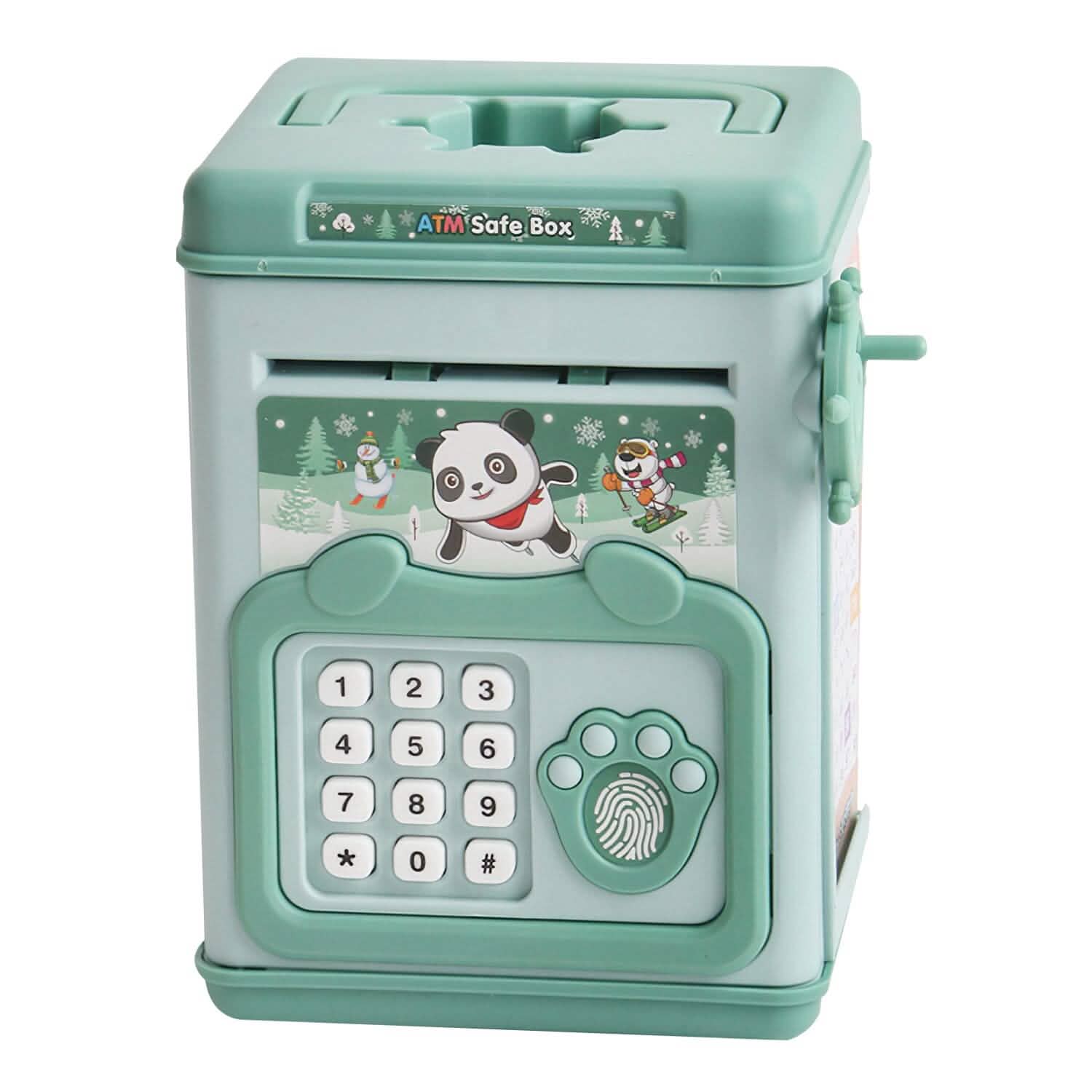 Piggy Bank Toy Cash Coin Money Saving Box with Password, Fingerprint Voice Prompt for 3+ Years Gold DailySale