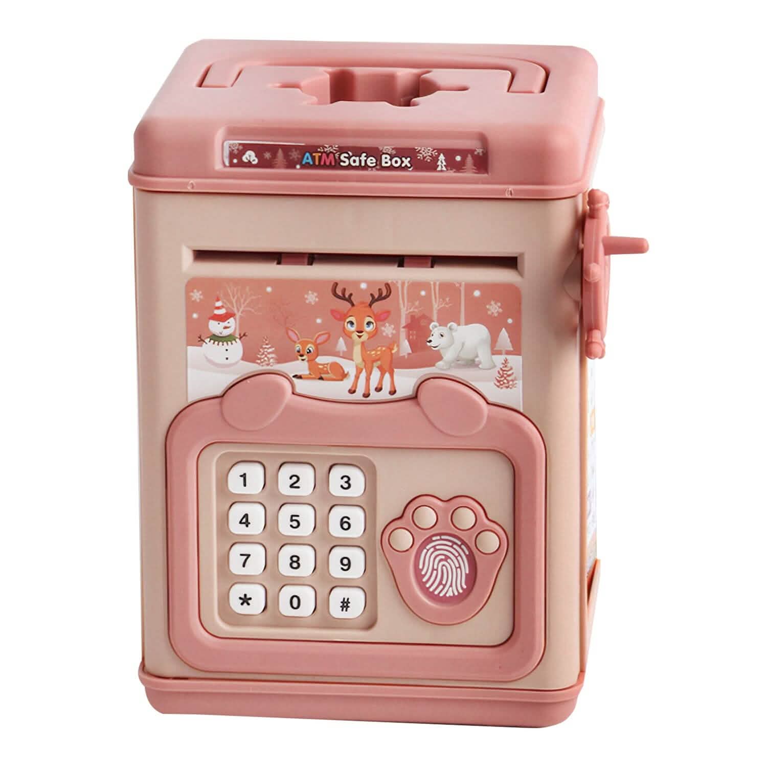 Piggy Bank Toy Cash Coin Money Saving Box with Password, Fingerprint Voice Prompt for 3+ Years Gold DailySale