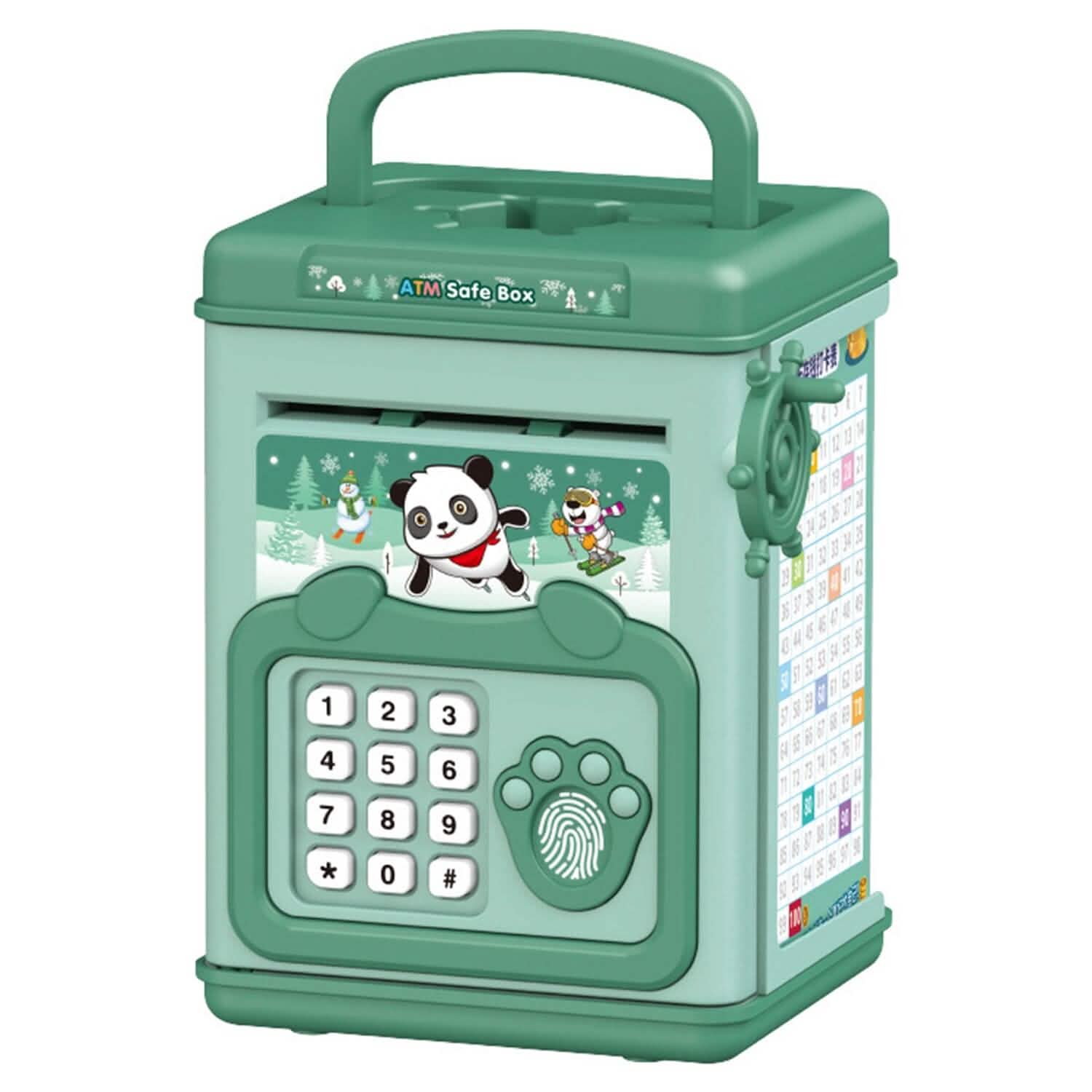 Piggy Bank Toy Cash Coin Money Saving Box with Password, Fingerprint Voice Prompt for 3+ Years Gold DailySale