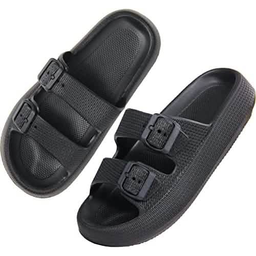 Pillow Sandals Thick Sole Adjustable Buckles EVA Cloud Slides Slippers DailySale