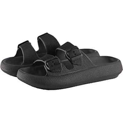 Pillow Sandals Thick Sole Adjustable Buckles EVA Cloud Slides Slippers DailySale