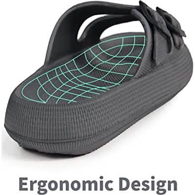 Pillow Sandals Thick Sole Adjustable Buckles EVA Cloud Slides Slippers DailySale