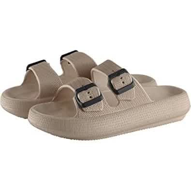 Pillow Sandals Thick Sole Adjustable Buckles EVA Cloud Slides Slippers DailySale