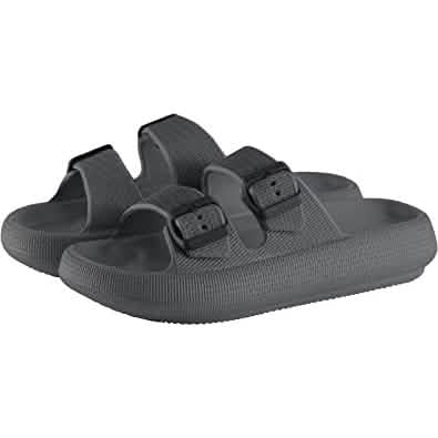 Pillow Sandals Thick Sole Adjustable Buckles EVA Cloud Slides Slippers DailySale