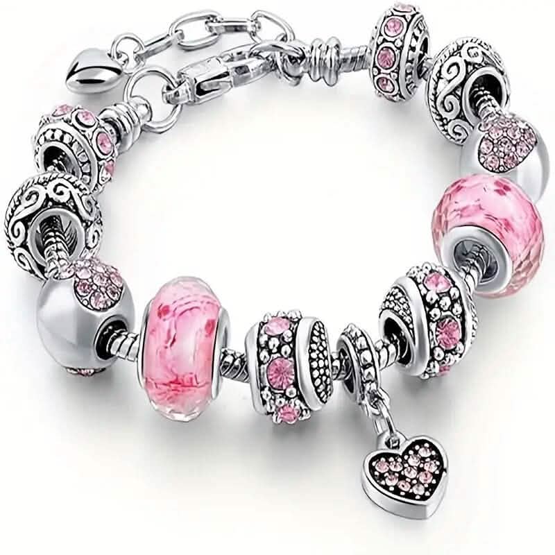 Pink Heart-Shaped Pendant Bracelet DailySale