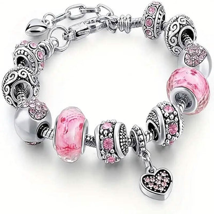 Pink Heart-Shaped Pendant Bracelet DailySale