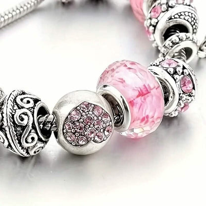 Pink Heart-Shaped Pendant Bracelet DailySale