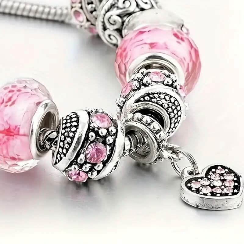 Pink Heart-Shaped Pendant Bracelet DailySale