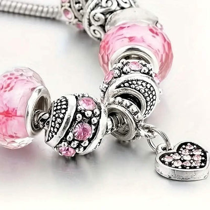 Pink Heart-Shaped Pendant Bracelet DailySale