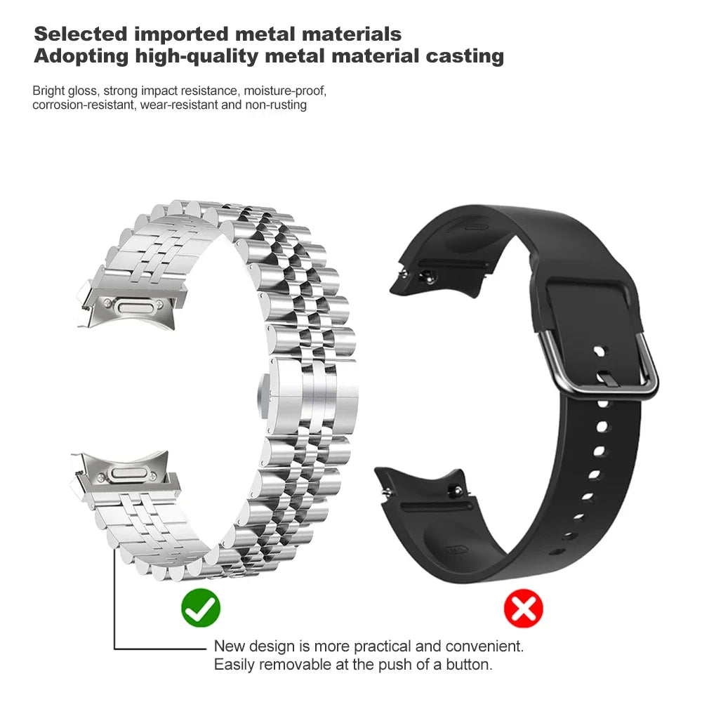 Samsung Galaxy Watch Steel Band – Link Bracelet 20mm/22mm BandsCo Straps