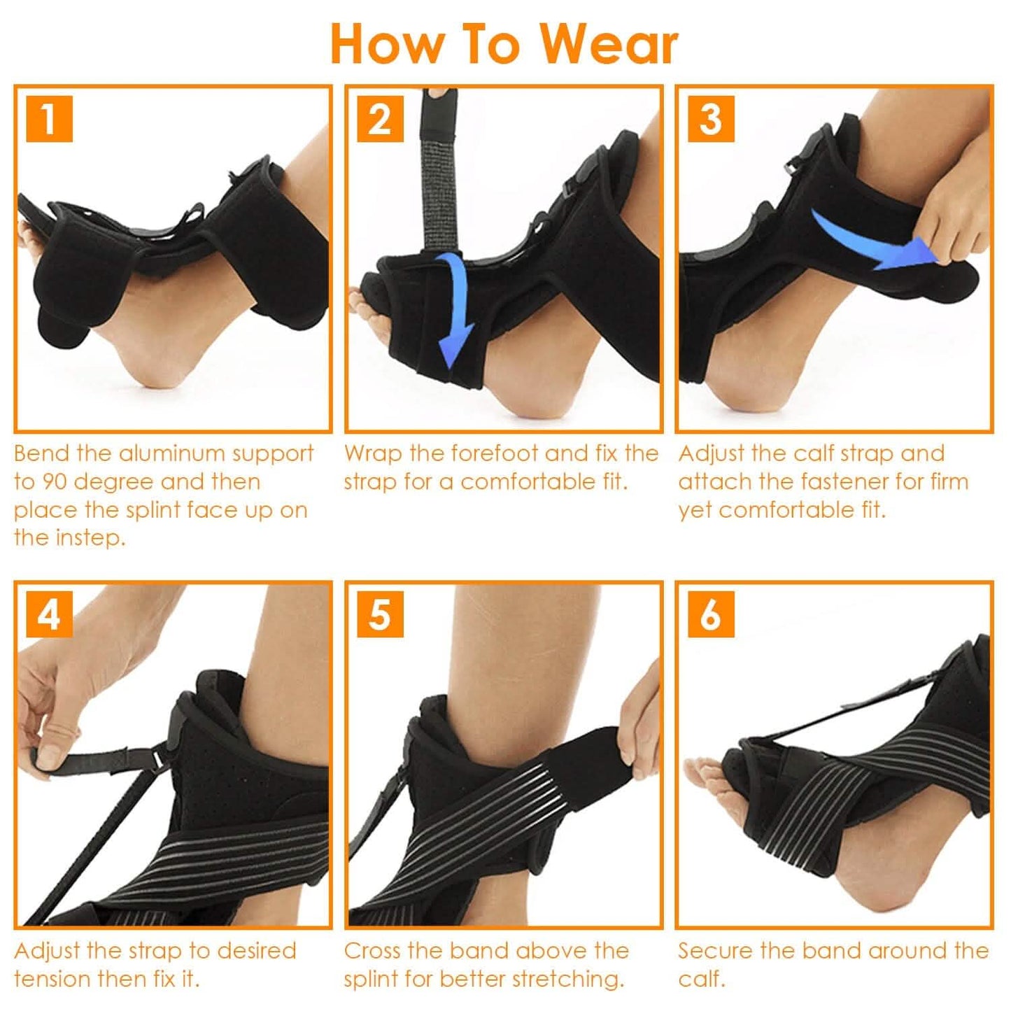 Plantar Fasciitis Night Splint Adjustable Foot Orthotic Brace DailySale