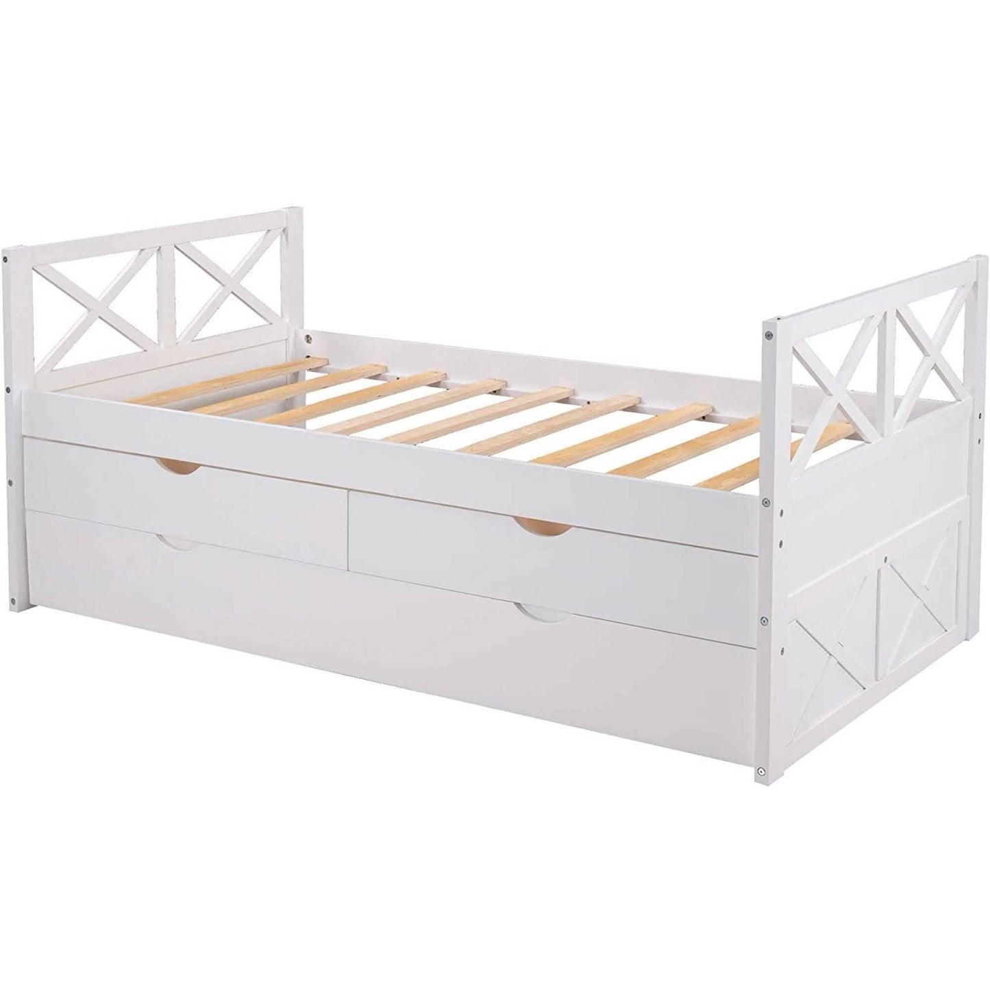 Platform Storage Bed with Trundle DailySale