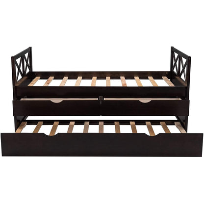Platform Storage Bed with Trundle DailySale