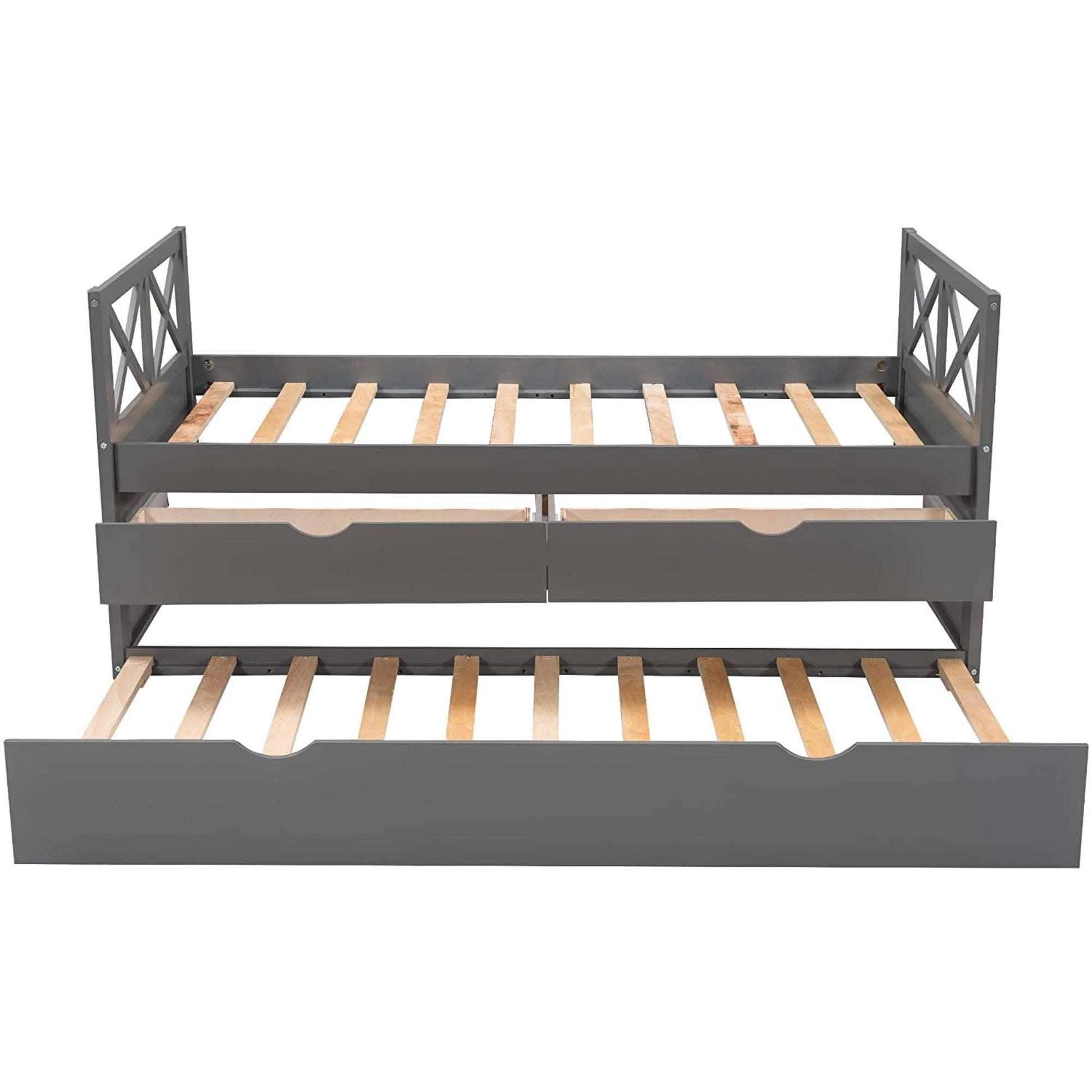 Platform Storage Bed with Trundle DailySale