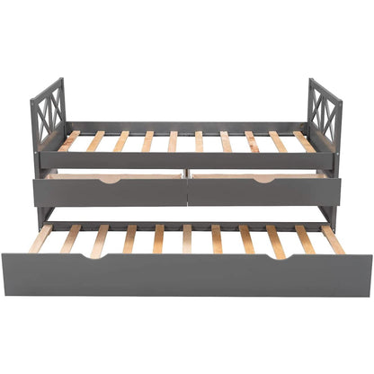 Platform Storage Bed with Trundle DailySale