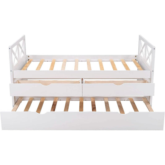 Platform Storage Bed with Trundle DailySale