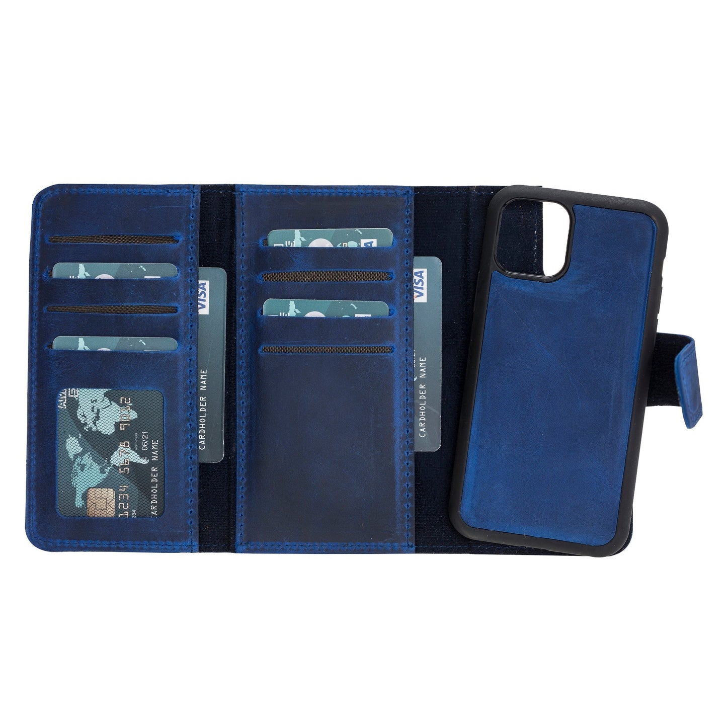iPhone 11 Pro Leather Wallet Case Detachable RFID – Santa Mizuri Leather