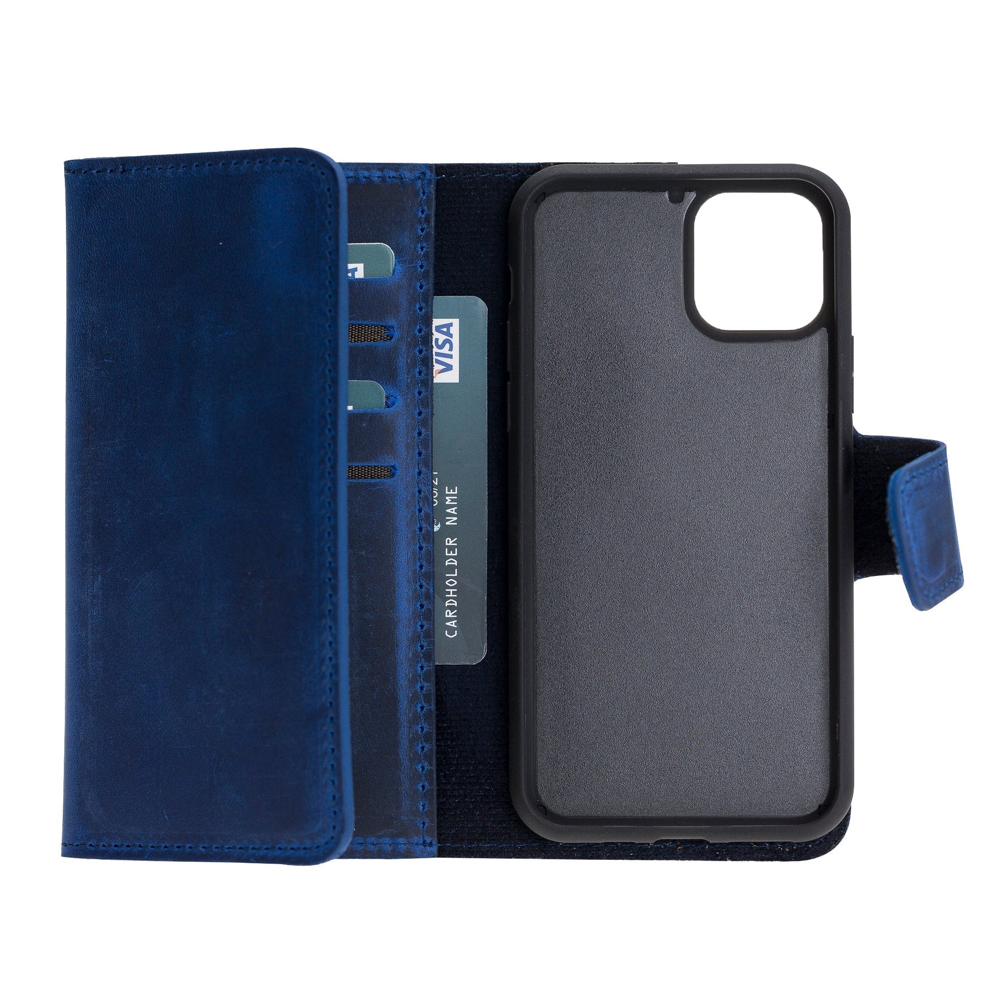 iPhone 11 Pro Leather Wallet Case Detachable RFID – Santa Mizuri Leather
