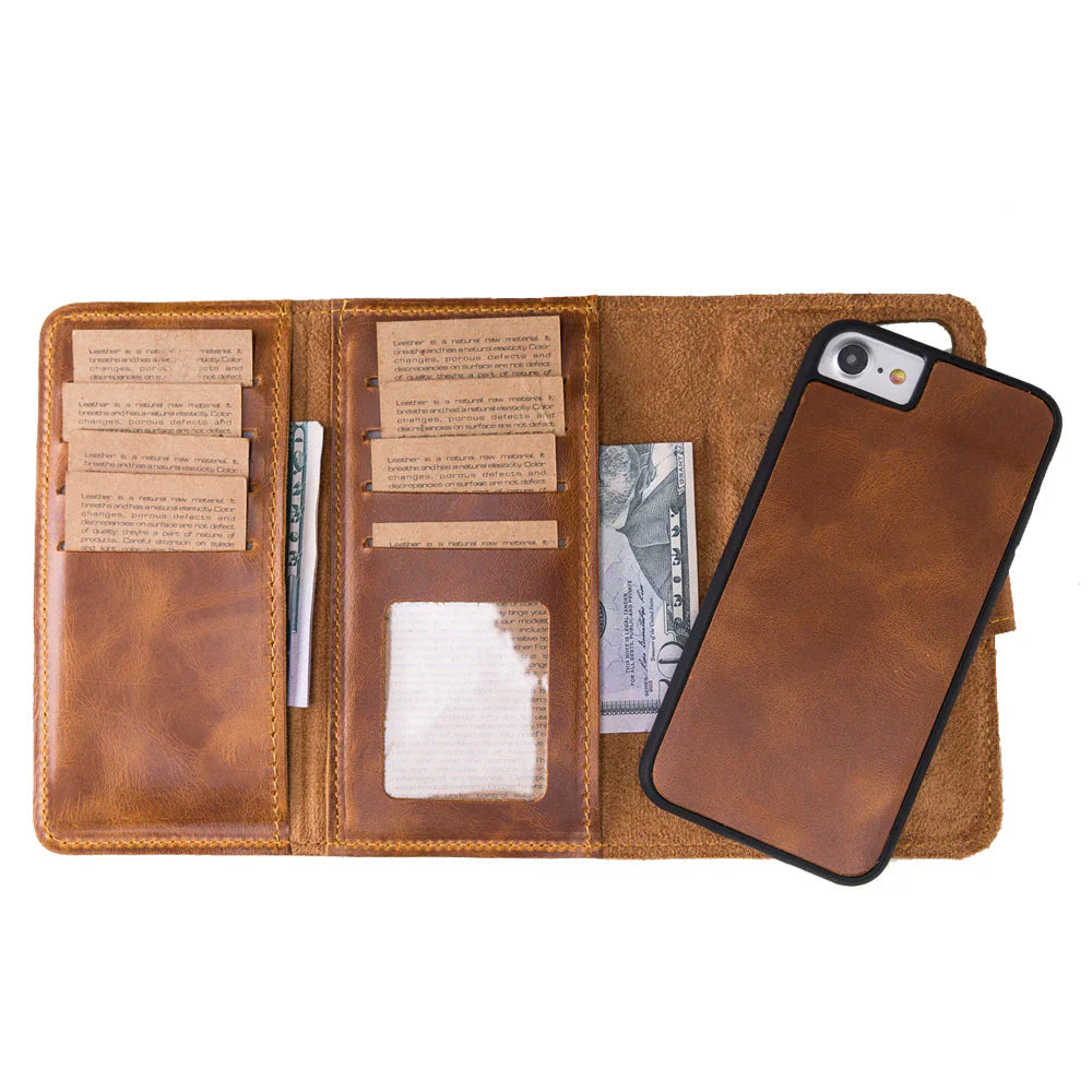 Santa iPhone SE / 8 / 7 Leather Detachable Wallet Case Mizuri Leather