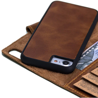 Santa iPhone SE / 8 / 7 Leather Detachable Wallet Case Mizuri Leather