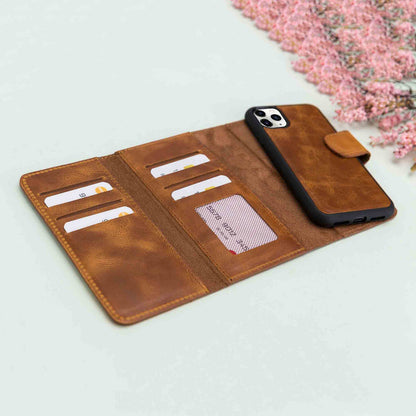 iPhone 11 Pro Leather Wallet Case Detachable RFID – Santa Mizuri Leather