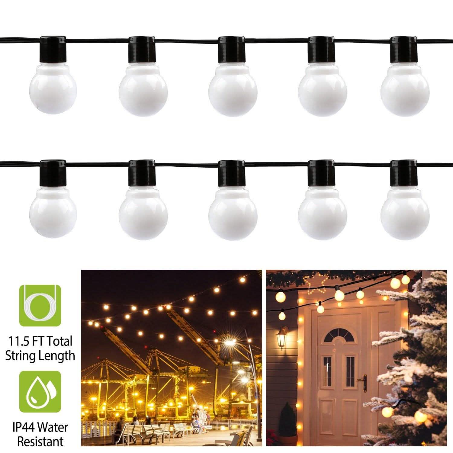 Plug-in Globe String Light Warm White Fairy Light Bulbs DailySale