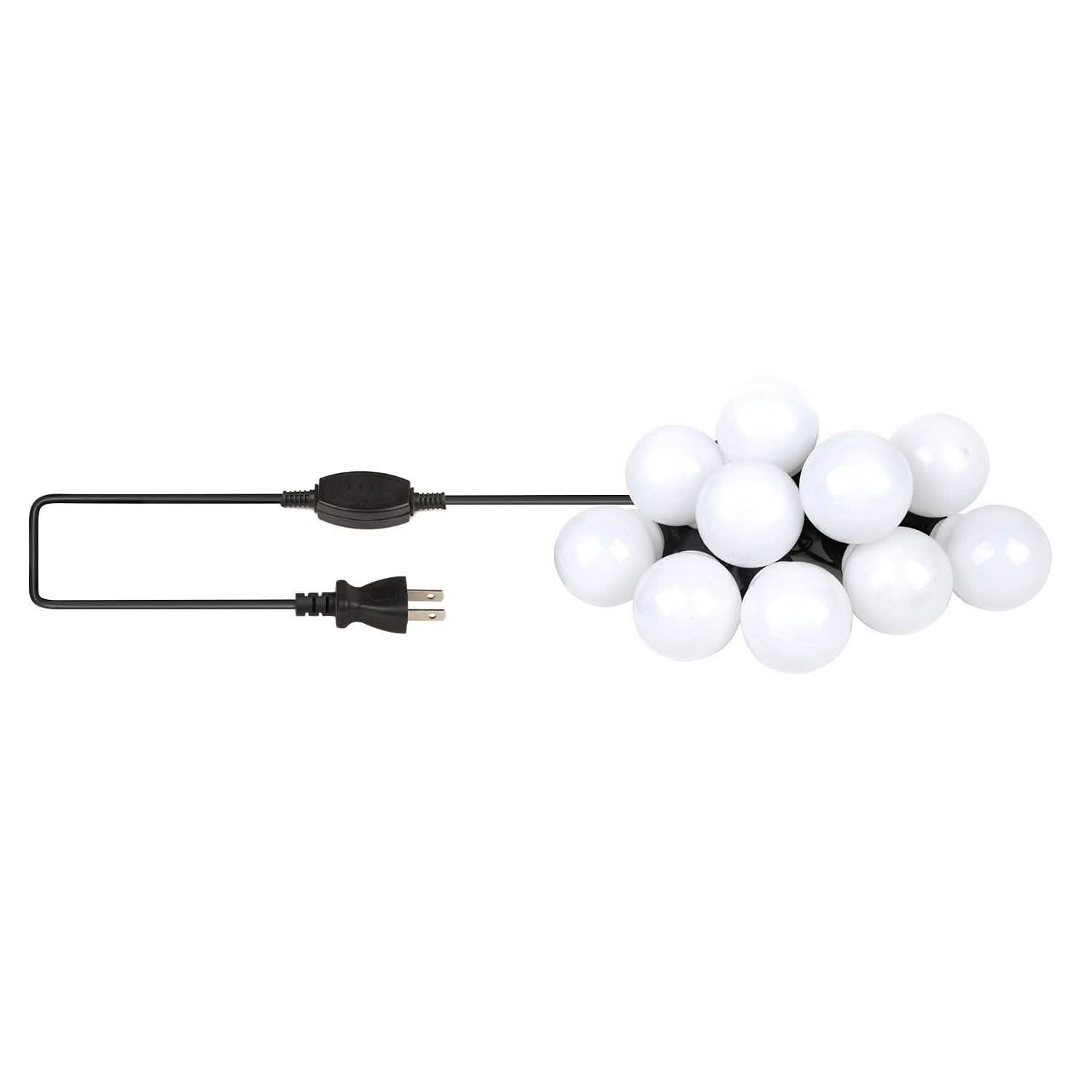 Plug-in Globe String Light Warm White Fairy Light Bulbs DailySale